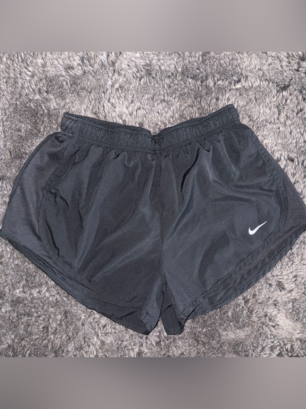 Nike Women's Black Dri-FIT Athletic Shorts with Swoosh